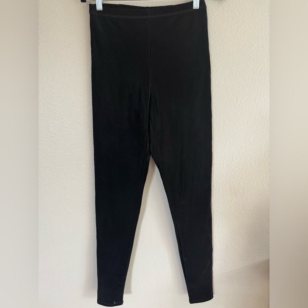 Naked Wardrobe black faux leather medium skinny pants